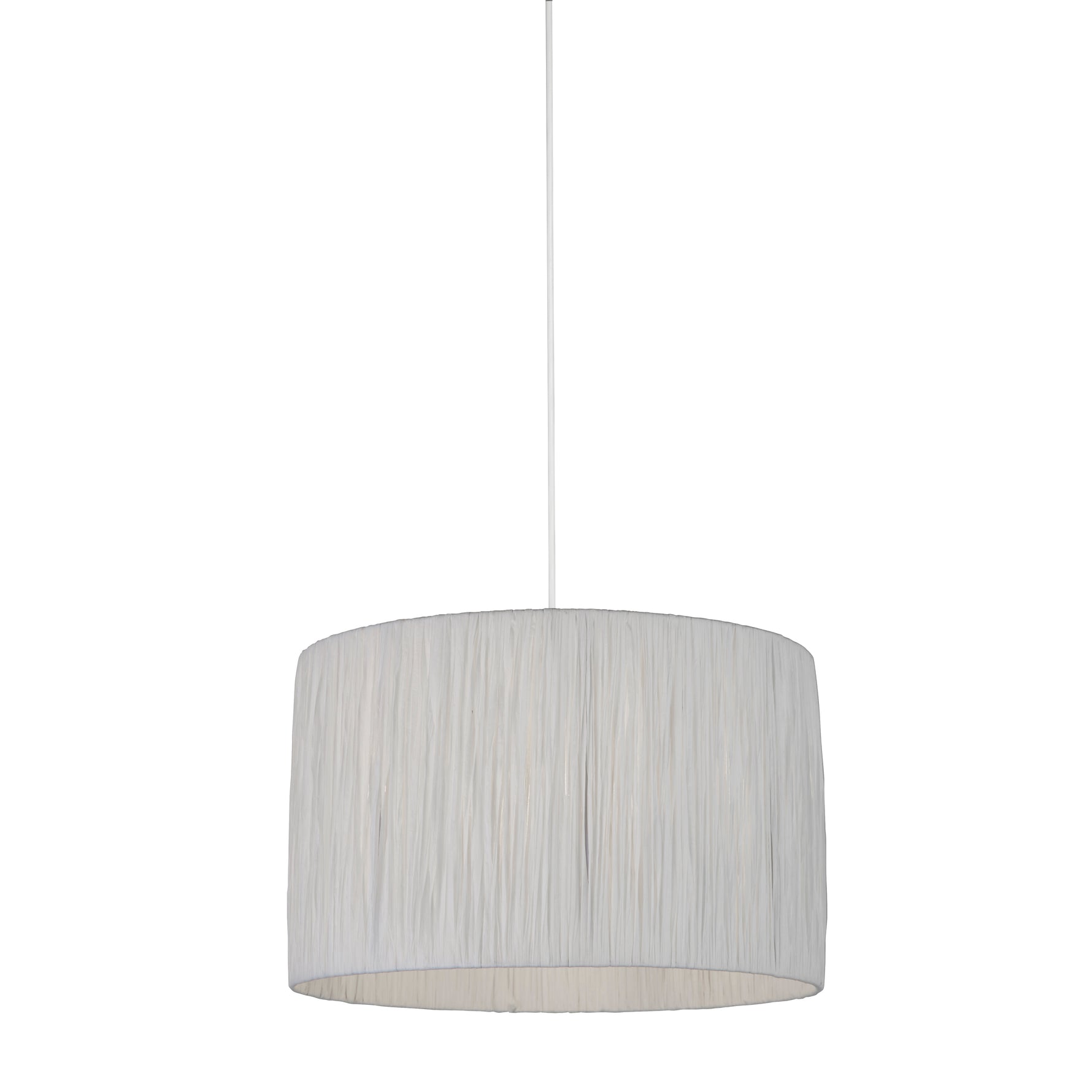 Searchlight Electric Raffia Drum Shade 35CM - White SO701872