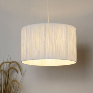 Searchlight Electric Raffia Drum Shade 35CM - White SO701872
