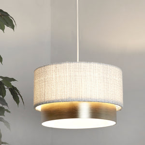 Searchlight Electric Amelie Two Tier Shade - White & Champagne SO701895