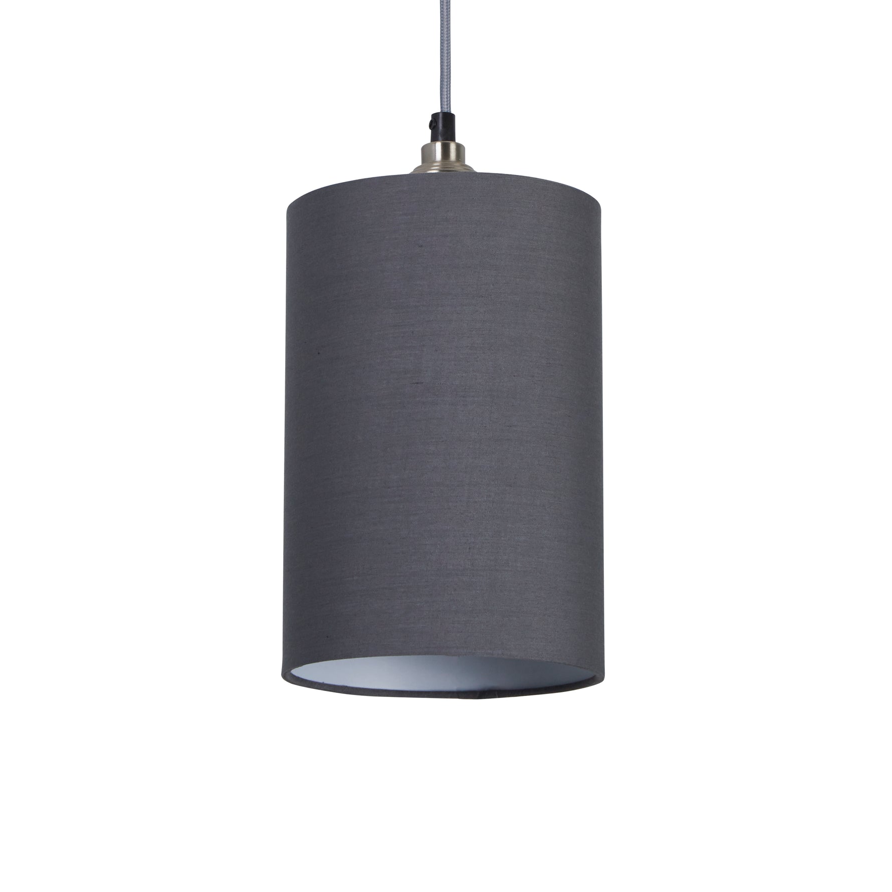 Searchlight Electric Clyde Cylinder Shade 16cm - Charcoal SO701898