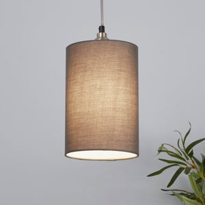 Searchlight Electric Clyde Cylinder Shade 16cm - Charcoal SO701898