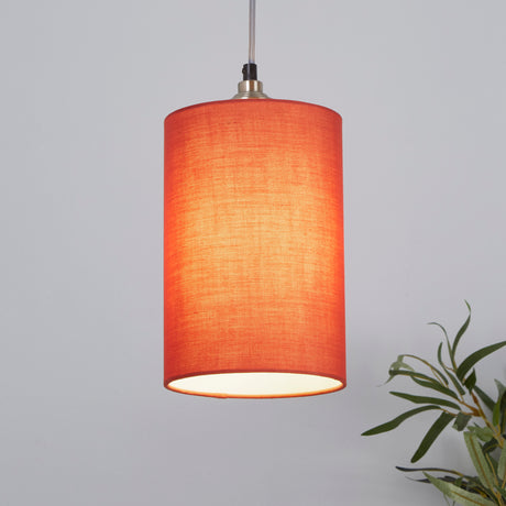 Searchlight Electric Clyde Cylinder Shade 16cm - Terracotta SO701900