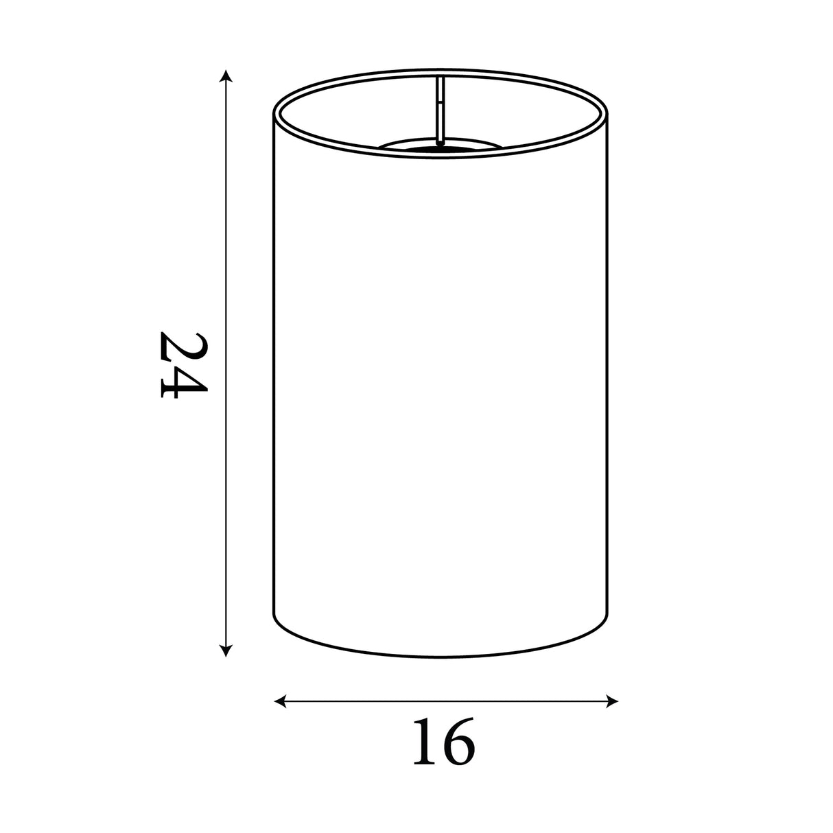 Searchlight Electric Clyde Cylinder Shade 16cm - Terracotta SO701900