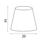 Searchlight Electric Clyde Tapered Shade 20cm - Light Grey SO701903