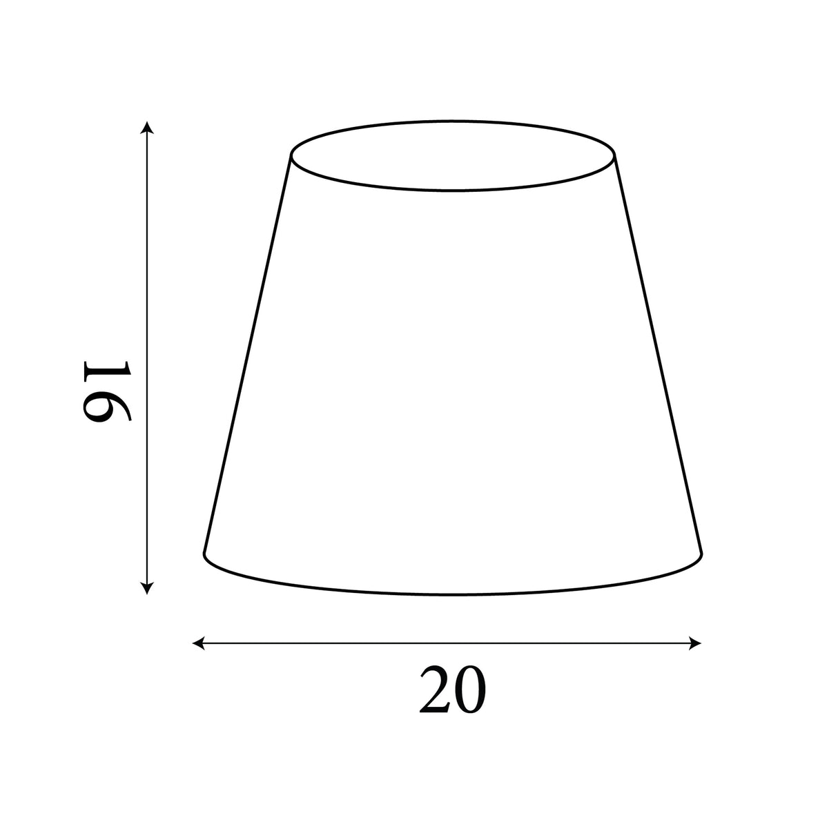Searchlight Electric Clyde Tapered Shade 20cm - White SO701906