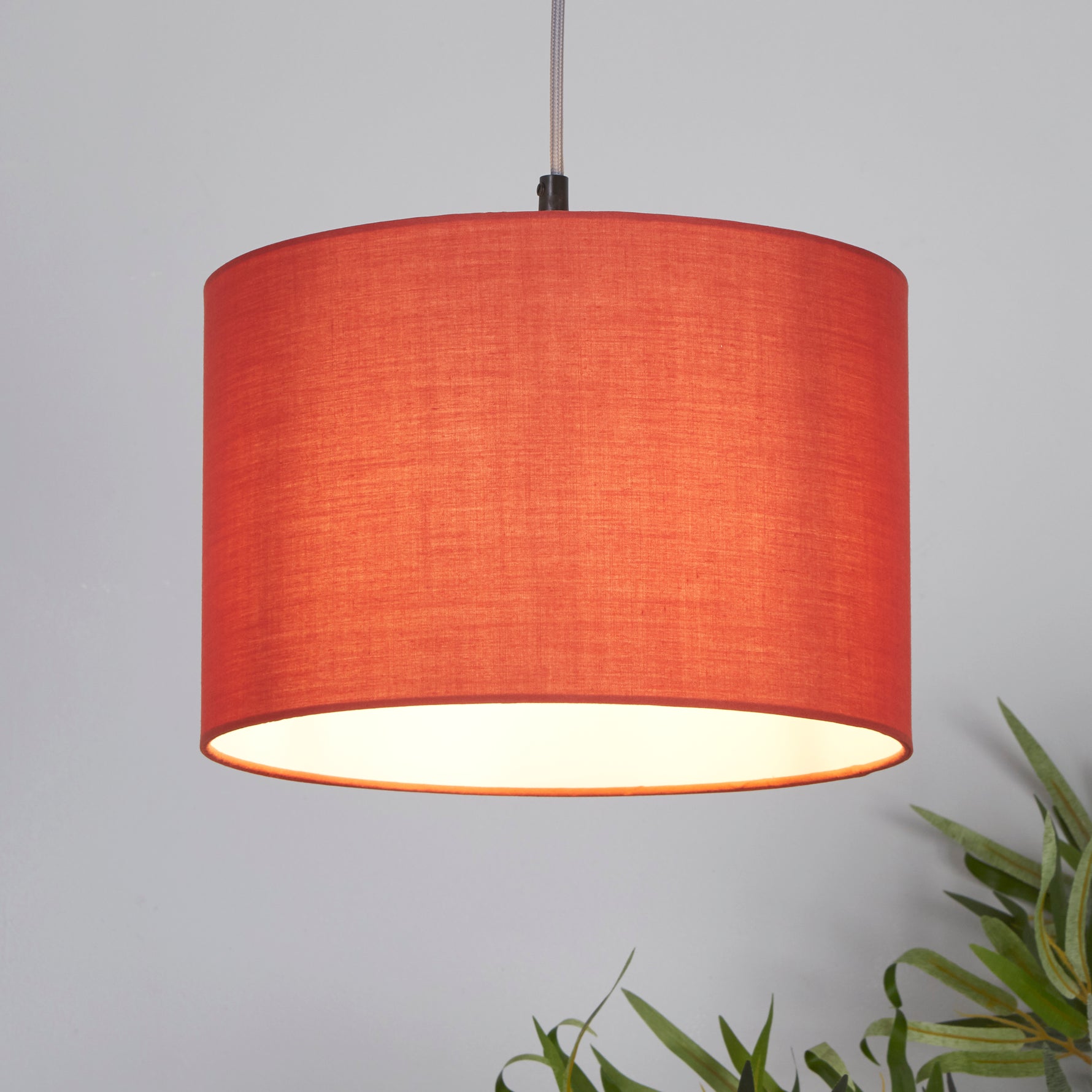 Searchlight Electric Clyde Drum Shade 30cm - Terracotta SO701918
