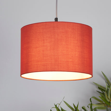 Searchlight Electric Clyde Drum Shade 30cm - Terracotta SO701918