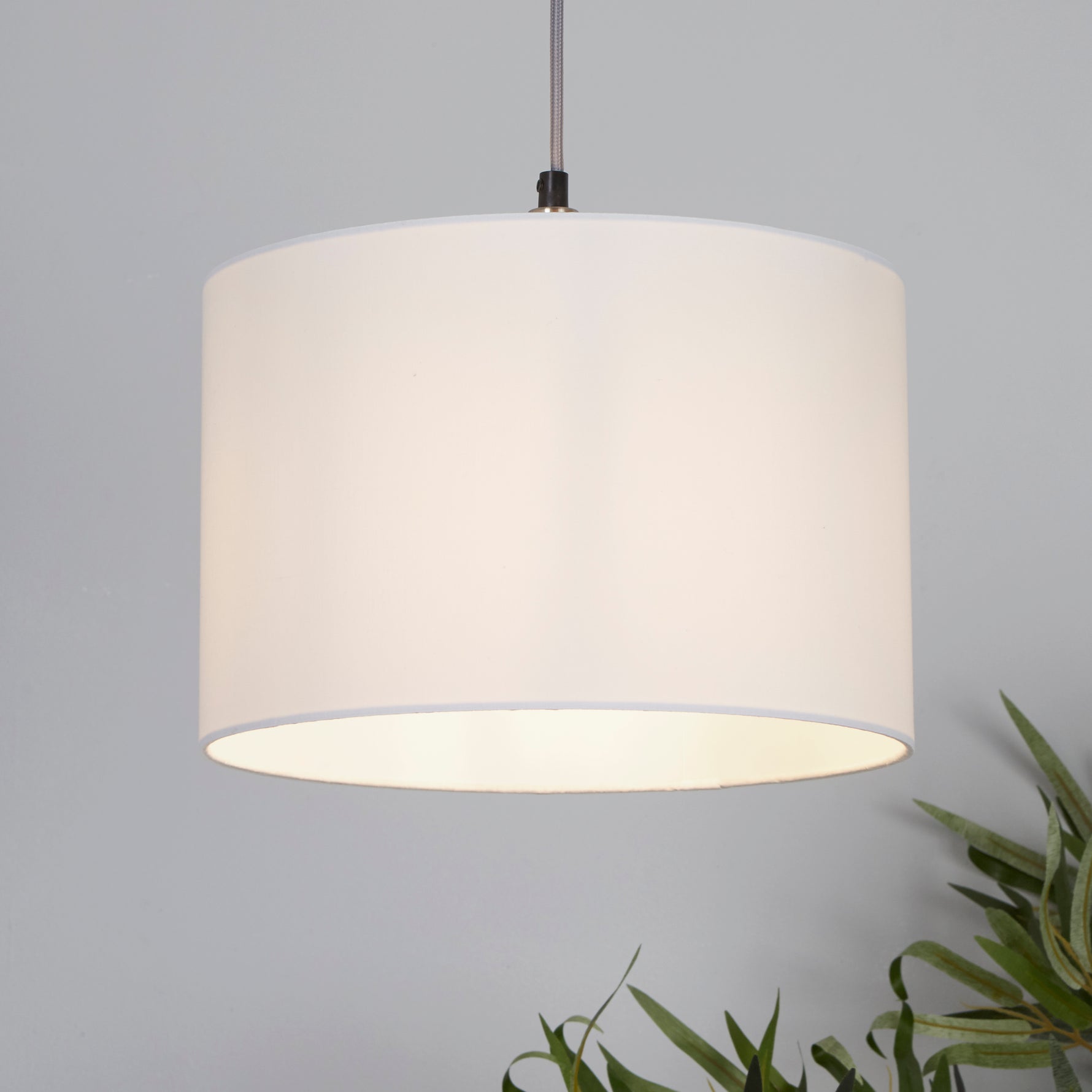 Searchlight Electric Clyde Drum Shade 30cm - White SO701919