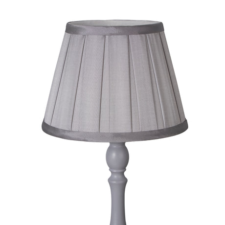 Searchlight Electric Raye Taper Pleat Silk Shade 20Cm Silver SO701930
