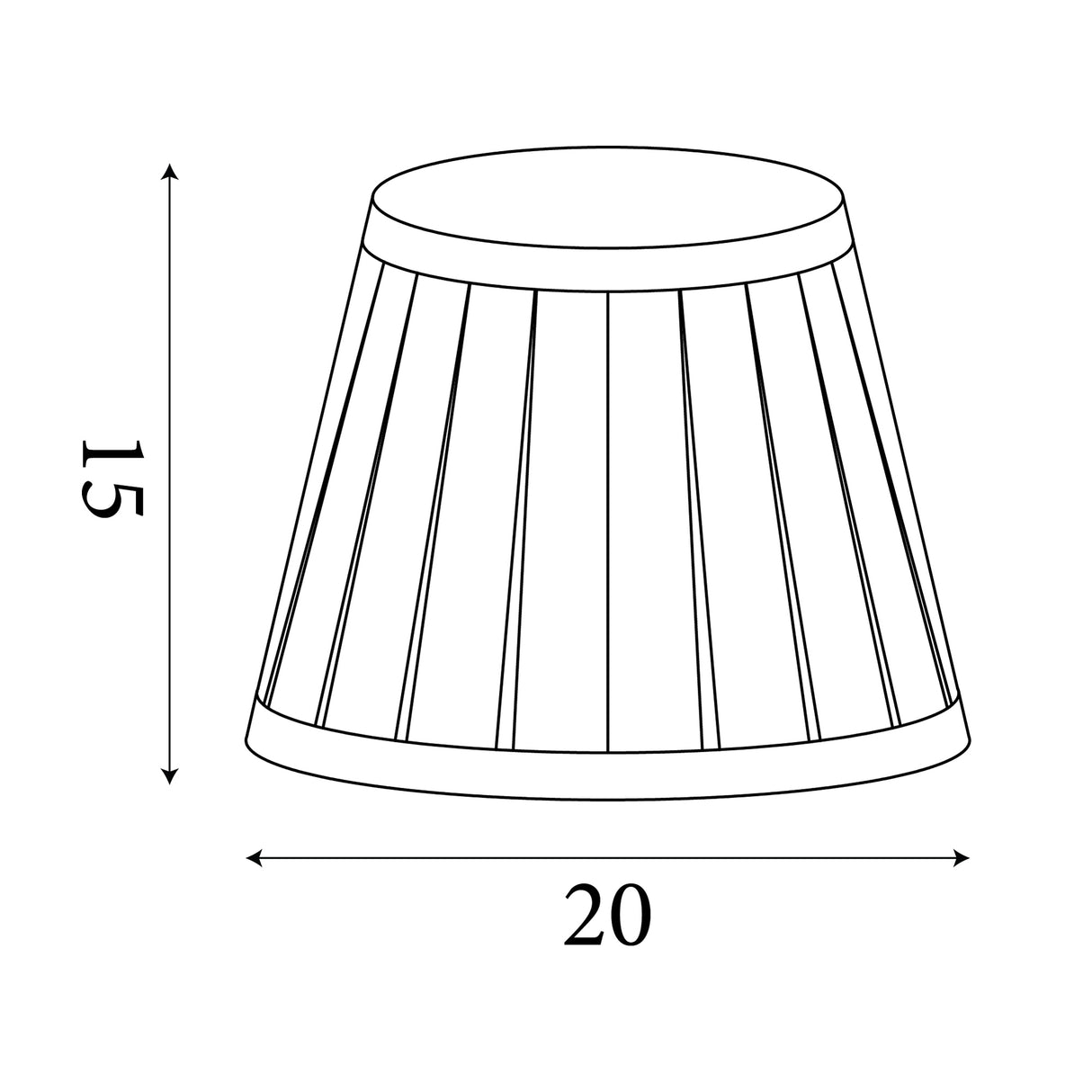 Searchlight Electric Raye Taper Pleat Silk Shade 20Cm Silver SO701930