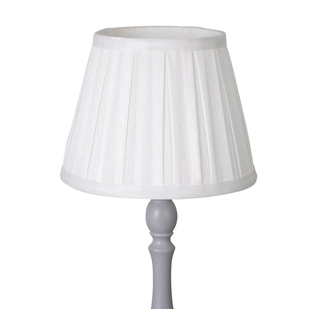 Searchlight Electric Raye Taper Pleat Silk Shade 20Cm White SO701931