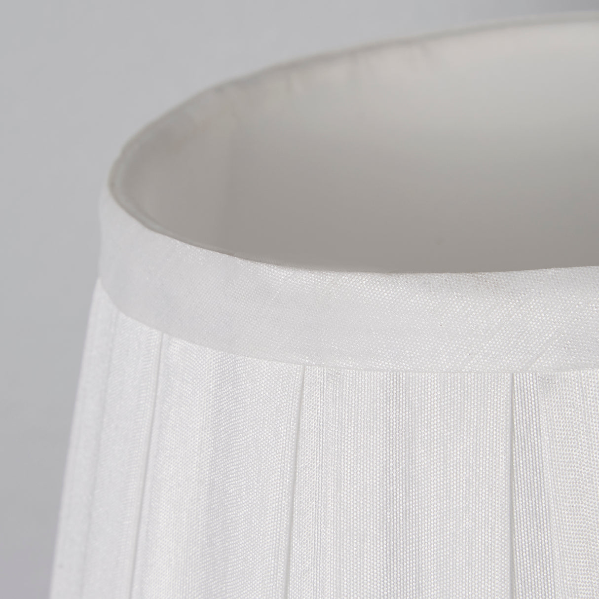 Searchlight Electric Raye Taper Pleat Silk Shade 20Cm White SO701931