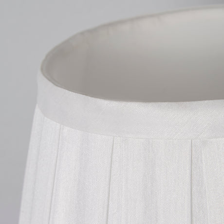 Searchlight Electric Raye Taper Pleat Silk Shade 20Cm White SO701931