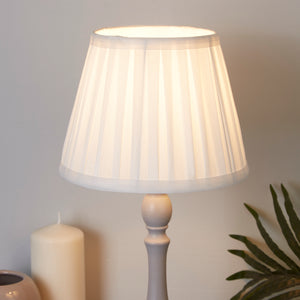 Searchlight Electric Raye Taper Pleat Silk Shade 20Cm White SO701931