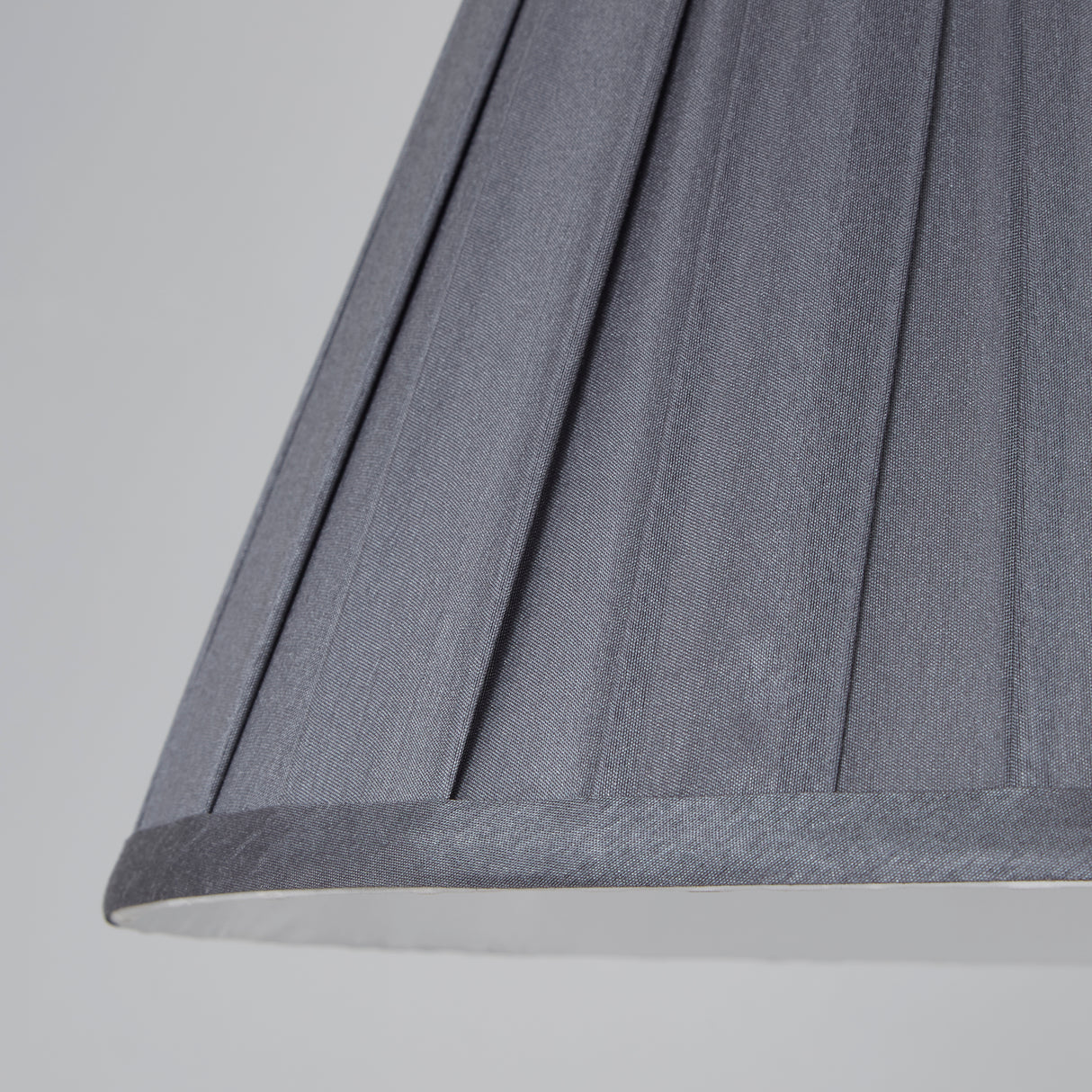 Searchlight Electric Raye Taper Pleatsilk Shade 30Cm Charcoal SO701933