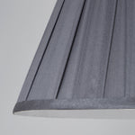 Searchlight Electric Raye Taper Pleatsilk Shade 30Cm Charcoal SO701933