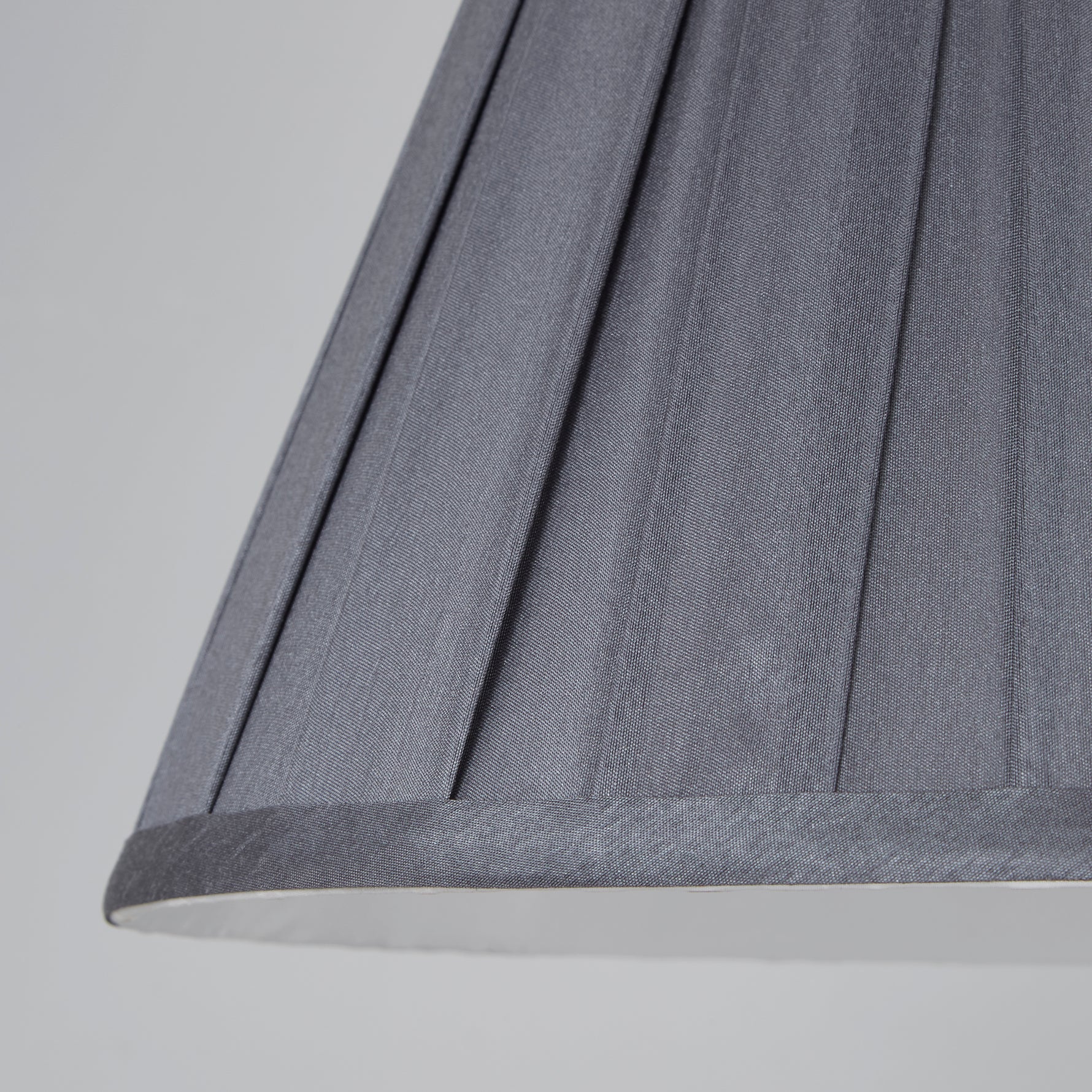 Searchlight Electric Raye Taper Pleatsilk Shade 30Cm Charcoal SO701933