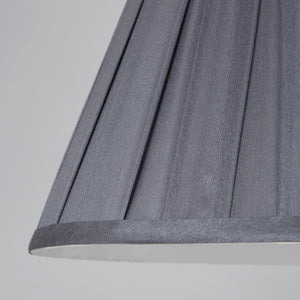 Searchlight Electric Raye Taper Pleatsilk Shade 30Cm Charcoal SO701933