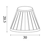 Searchlight Electric Raye Taper Pleatsilk Shade 30Cm Charcoal SO701933