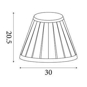Searchlight Electric Raye Taper Pleatsilk Shade 30Cm Charcoal SO701933