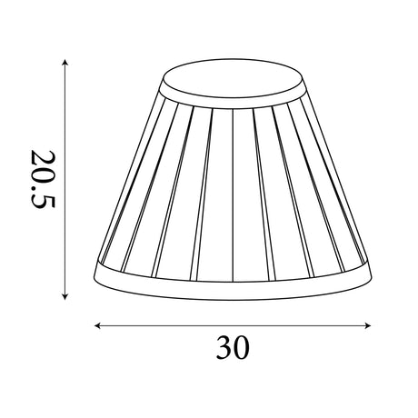 Searchlight Electric Raye Taper Pleatsilk Shade 30Cm Charcoal SO701933