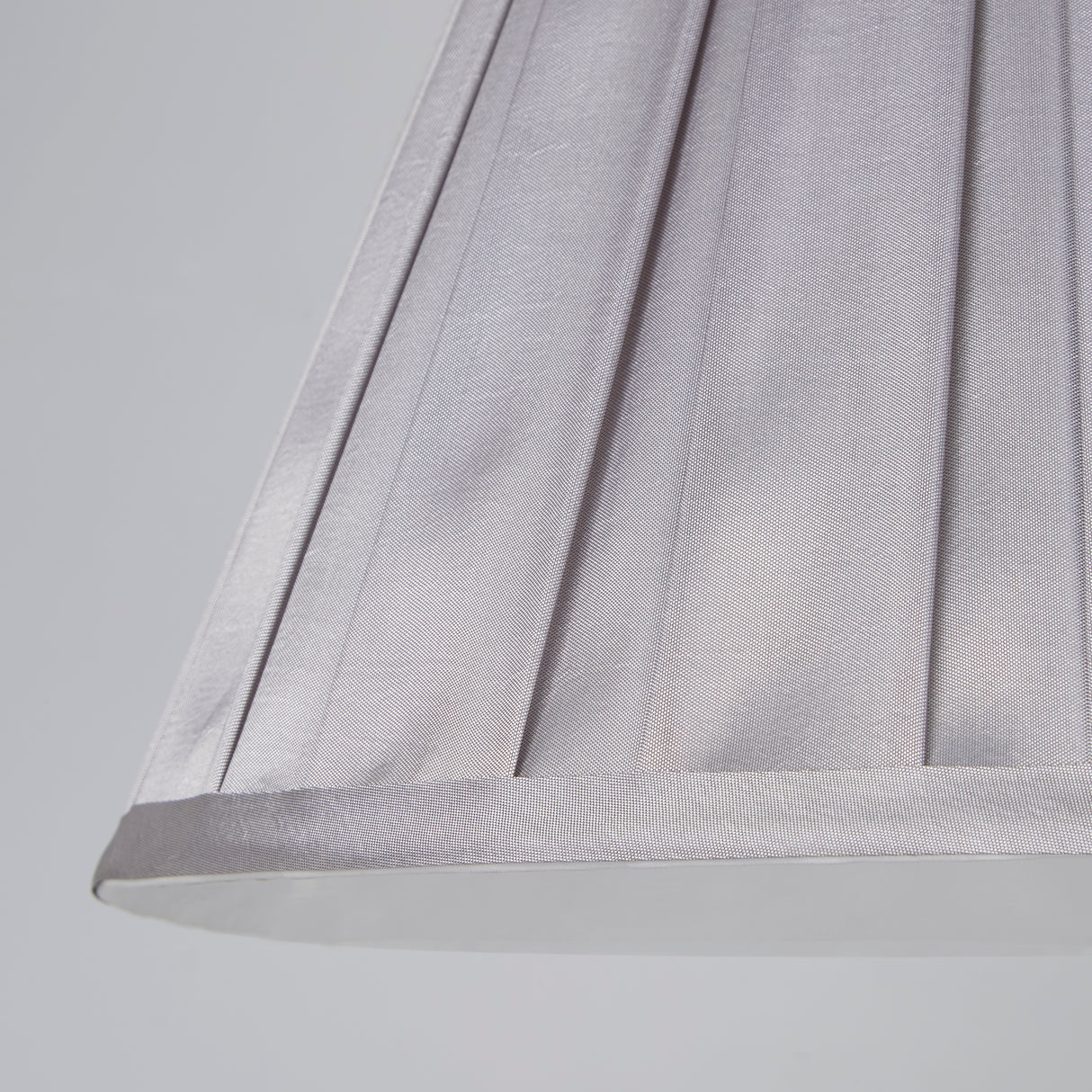 Searchlight Electric Raye Taper Pleat Silk Shade 30Cm Silver SO701934