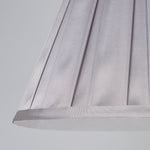 Searchlight Electric Raye Taper Pleat Silk Shade 30Cm Silver SO701934