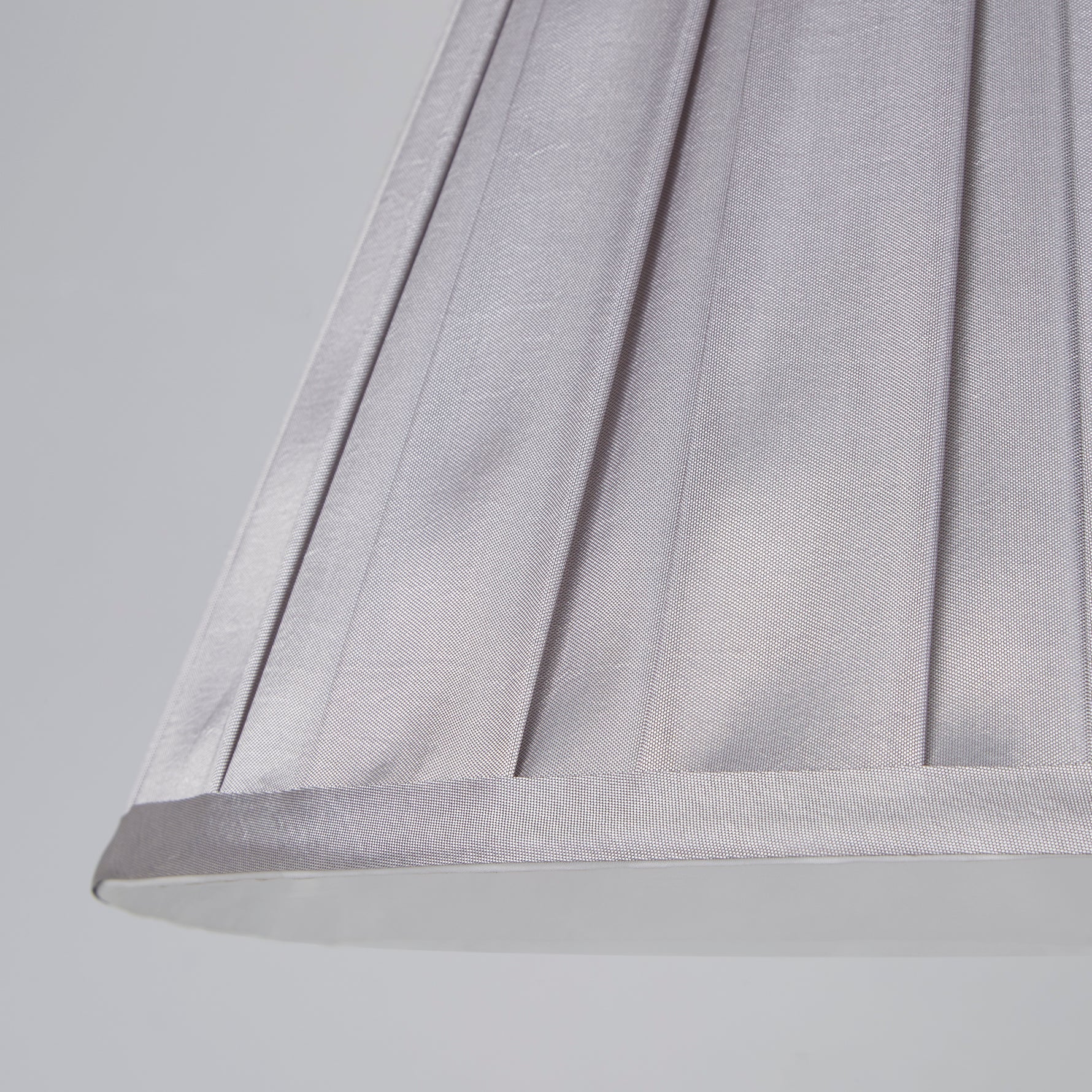 Searchlight Electric Raye Taper Pleat Silk Shade 30Cm Silver SO701934