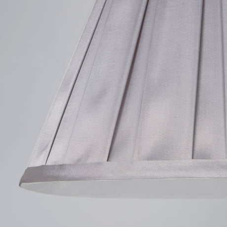 Searchlight Electric Raye Taper Pleat Silk Shade 30Cm Silver SO701934