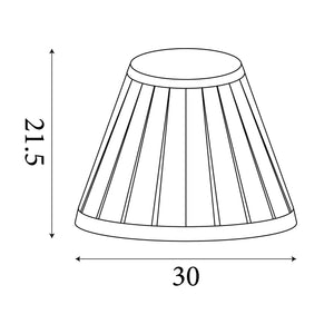Searchlight Electric Raye Taper Pleat Silk Shade 30Cm Silver SO701934