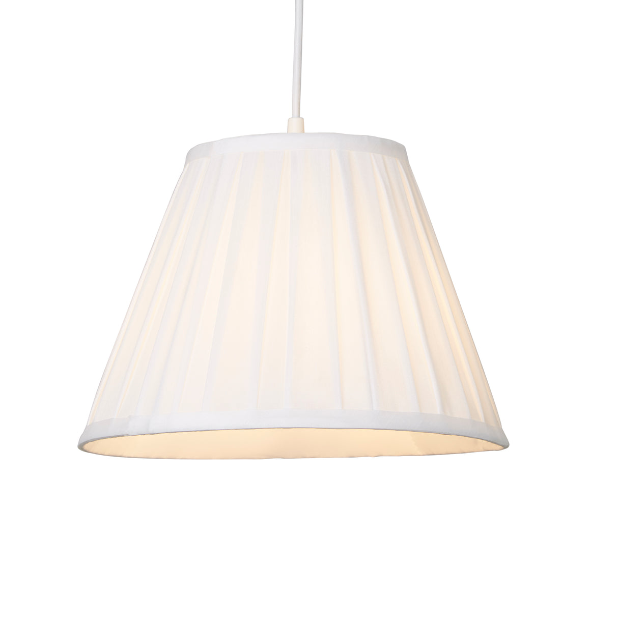 Raye Taper Pleat Silk Shade 30Cm White