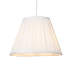 Raye Taper Pleat Silk Shade 30Cm White