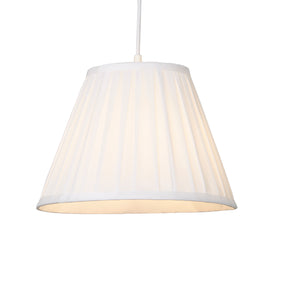 Raye Taper Pleat Silk Shade 30Cm White
