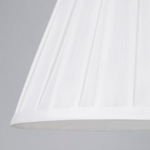 Searchlight Electric Raye Taper Pleat Silk Shade 30Cm White SO701935