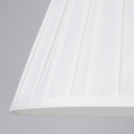 Searchlight Electric Raye Taper Pleat Silk Shade 30Cm White SO701935