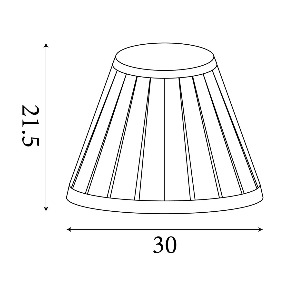 Searchlight Electric Raye Taper Pleat Silk Shade 30Cm White SO701935