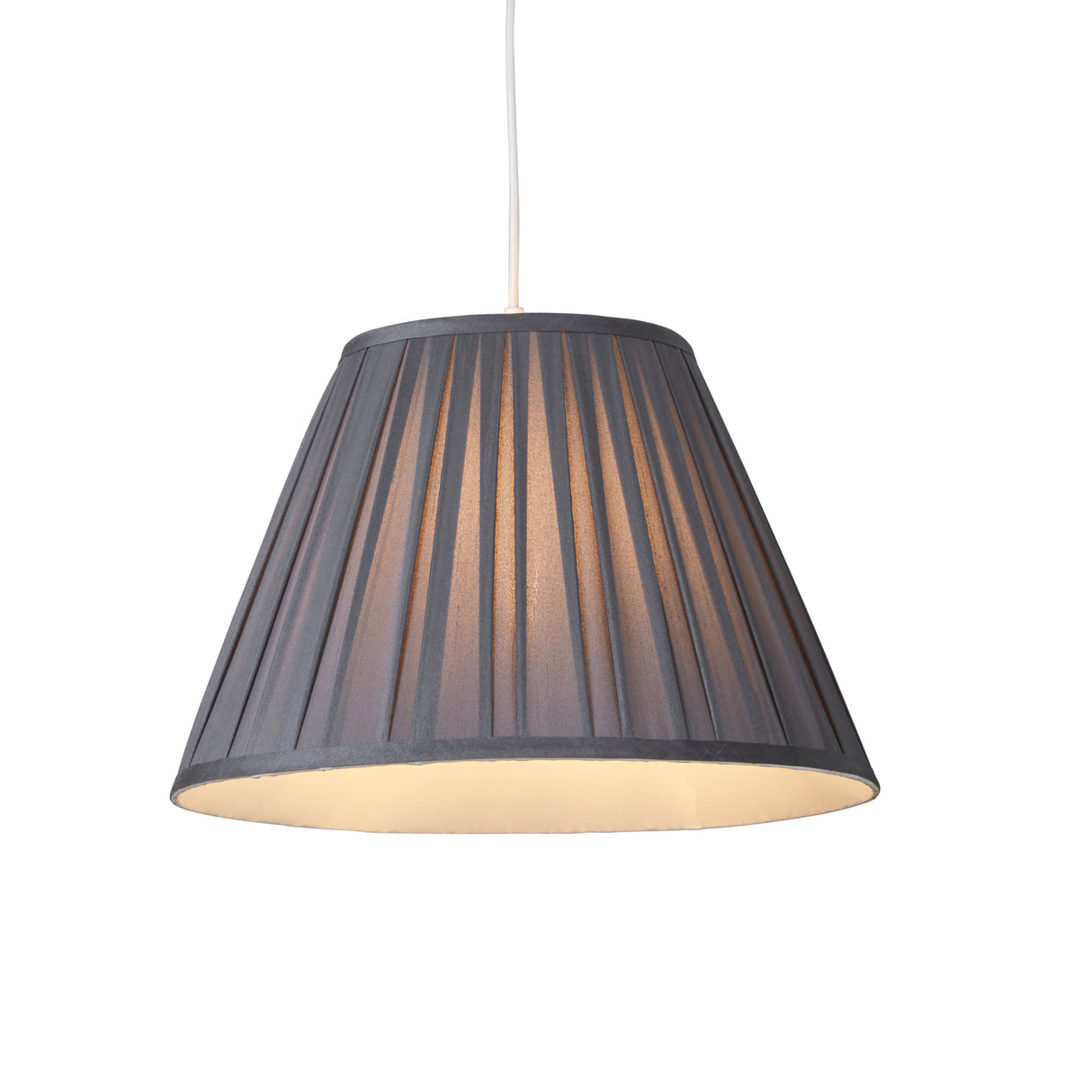 Raye Taper Pleatsilk Shade 40Cm Charcoal