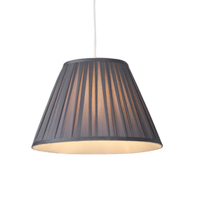Raye Taper Pleatsilk Shade 40Cm Charcoal