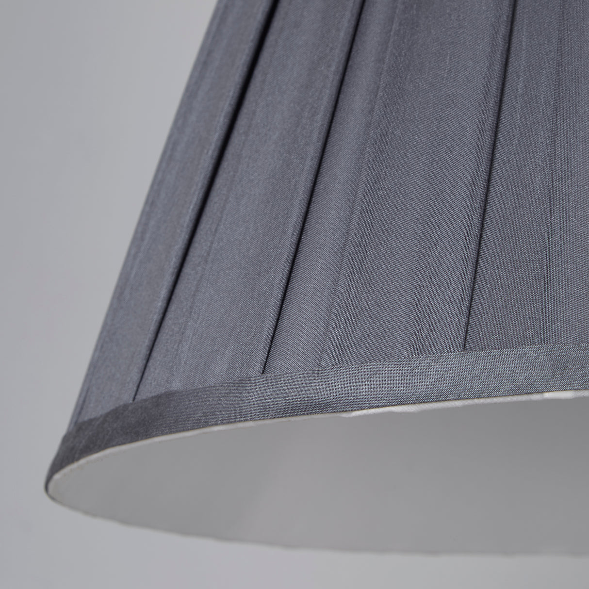 Searchlight Electric Raye Taper Pleatsilk Shade 40Cm Charcoal SO701936