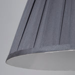 Searchlight Electric Raye Taper Pleatsilk Shade 40Cm Charcoal SO701936