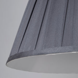 Searchlight Electric Raye Taper Pleatsilk Shade 40Cm Charcoal SO701936