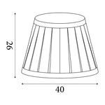 Searchlight Electric Raye Taper Pleatsilk Shade 40Cm Charcoal SO701936
