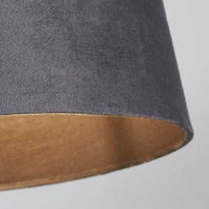 Searchlight Electric Velvet Drum Shade 30Cm Charcoal SO701939