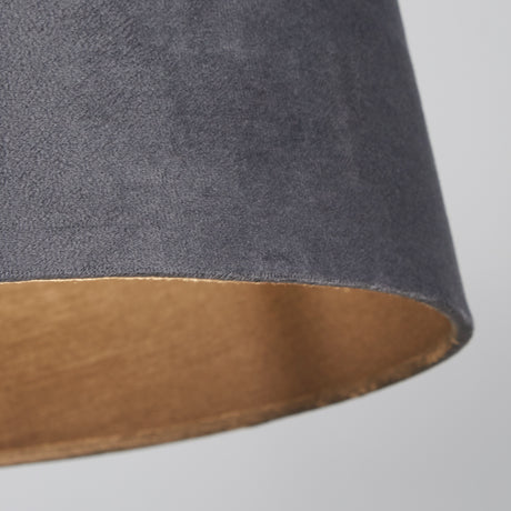 Searchlight Electric Velvet Drum Shade 30Cm Charcoal SO701939