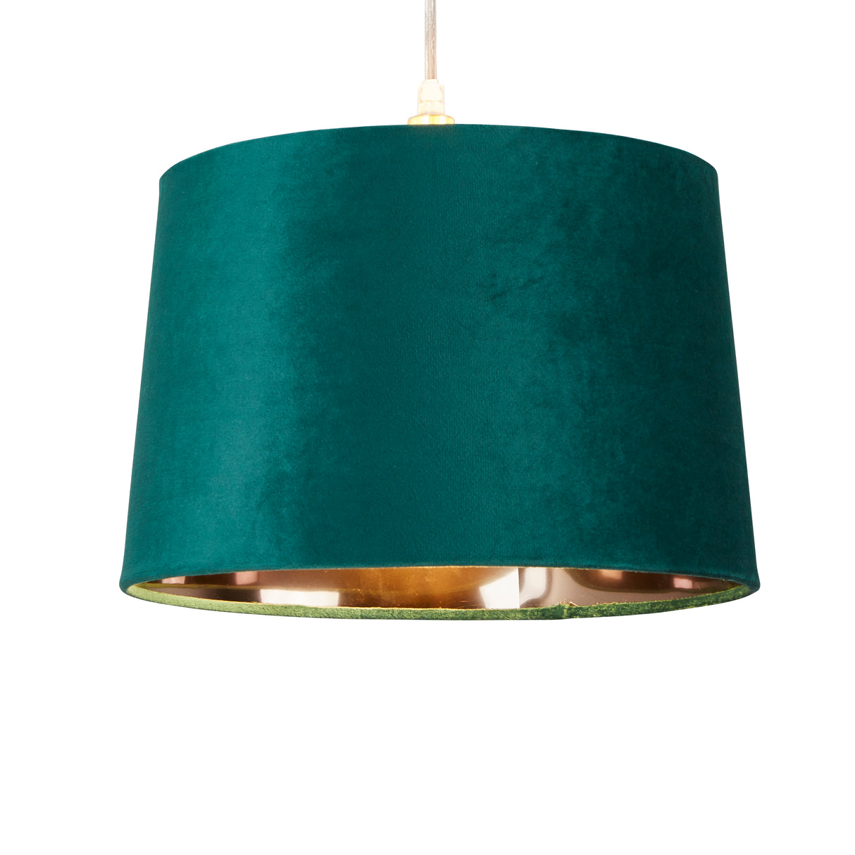 Velvet Drum Shade 30Cm Emerald