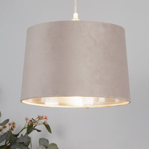 Searchlight Electric Velvet Drum Shade 30Cm Mink SO701941