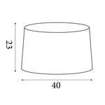 Searchlight Electric VELVET DRUM SHADE 40CM BURNT ORANGE SO701943