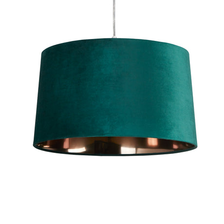 Searchlight Electric VELVET DRUM SHADE 40CM EMERALD SO701945