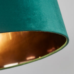 Searchlight Electric VELVET DRUM SHADE 40CM EMERALD SO701945