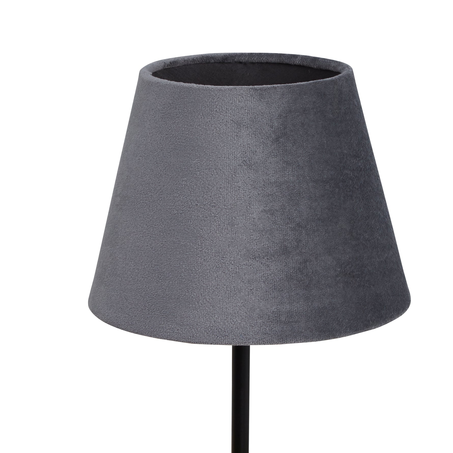 Searchlight Electric Velvet Drum Shade 20Cm Charcoal SO701949